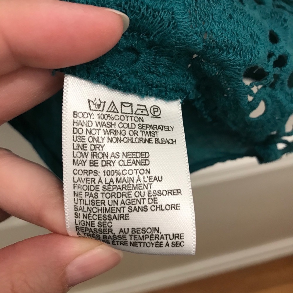 Kimchi Blue Teal Lace Blouse - Picture 11 of 12
